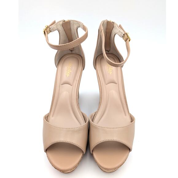 Charles by Charles David Wedge Heel Platform Sandals Beige Women's Size US10M - Picture 3 of 12